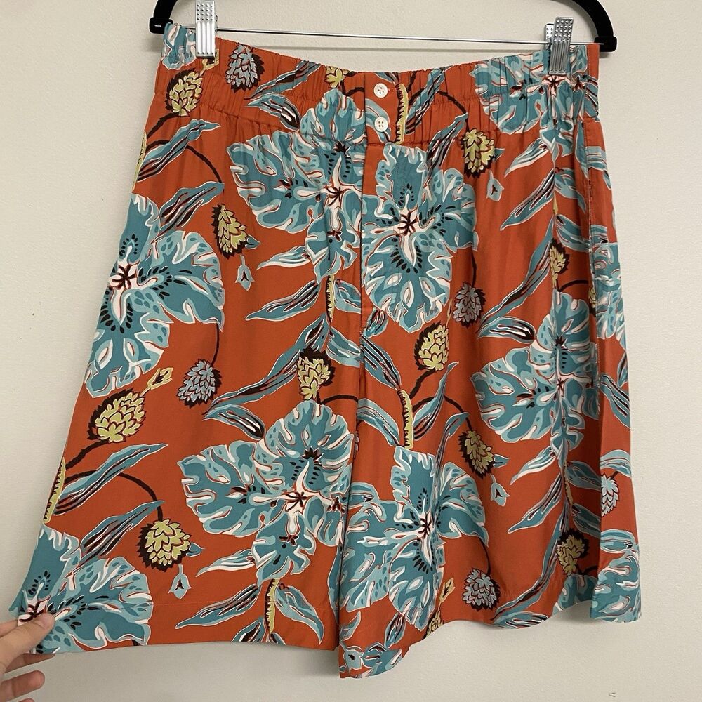 Vintage 80s Banana Republic Safari Hawaiian Shorts Unisex M Wide Leg Tropical